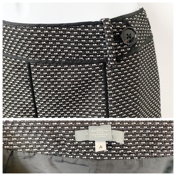 ANN TAYLOR Petites Structured Faux Belted Skirt-4P - Picture 4 of 4